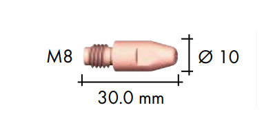 Áramátadó M8 CuCrZr
