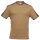 Nine Worths Andy munkapóló, kontrasztos betétekkel, camel